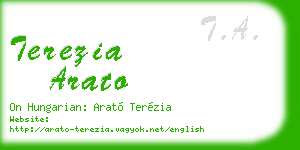 terezia arato business card